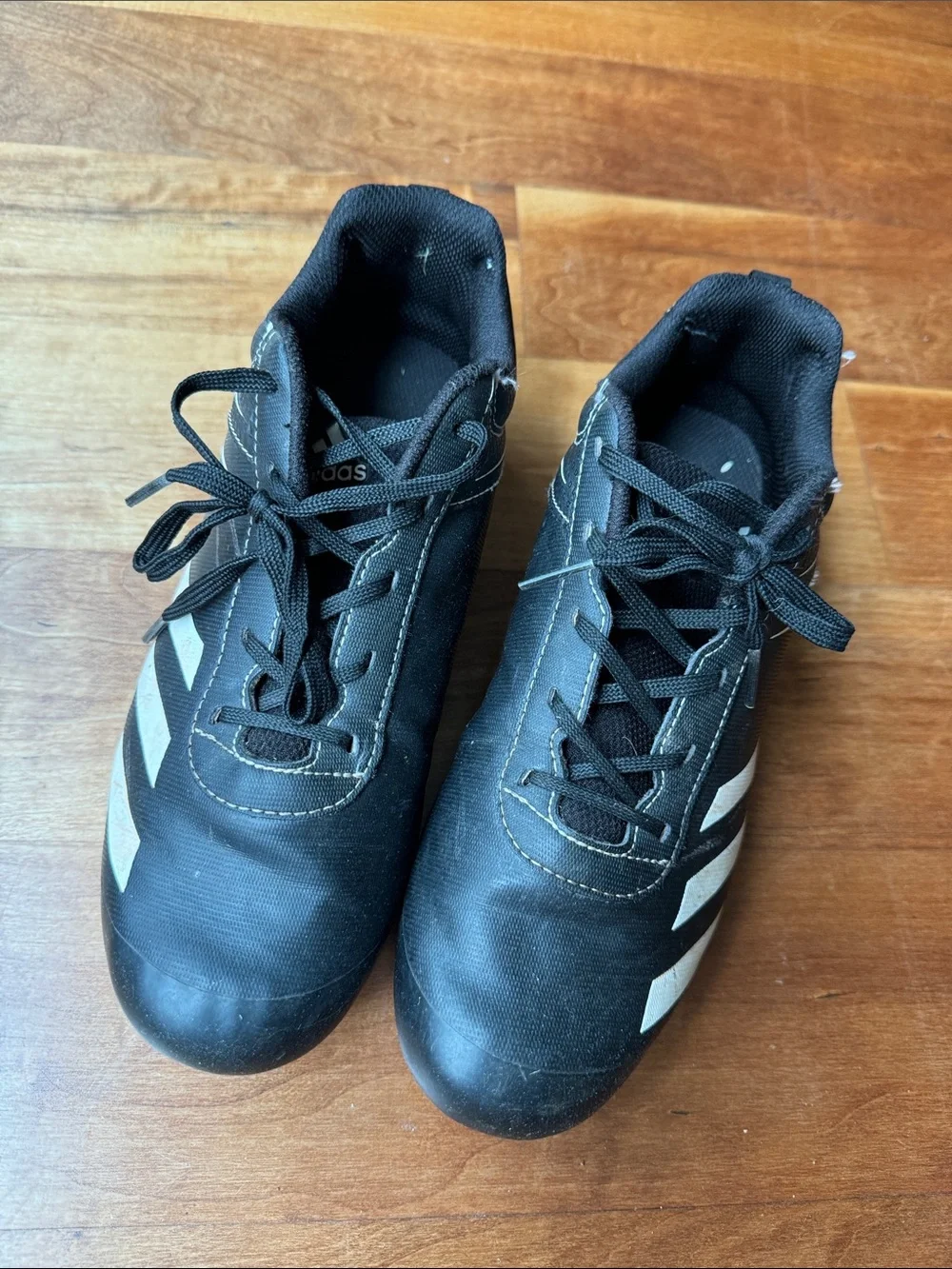 adidas Black Men's Cleats with White Accents